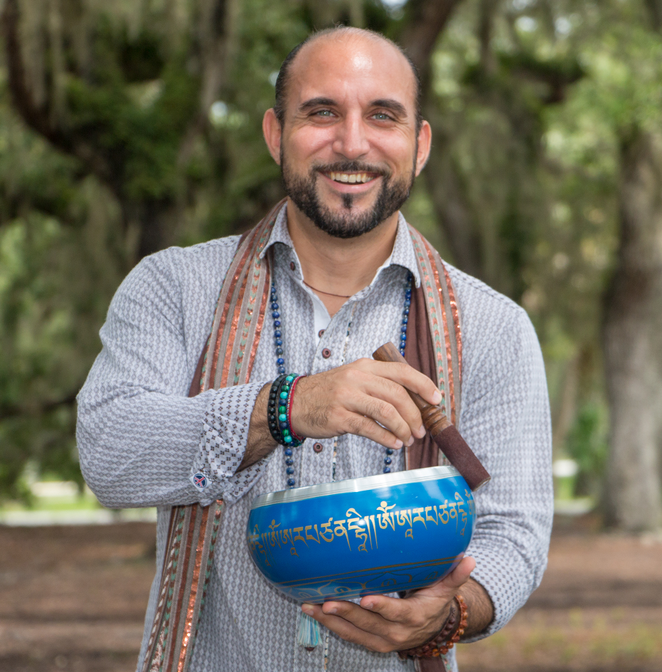 anthony profeta meditation teacher promo blue sinigng bowl